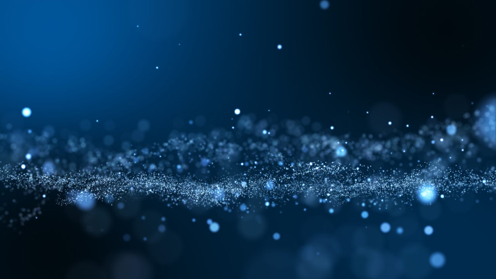 Dark blue and glow particle abstract background. - Juvo